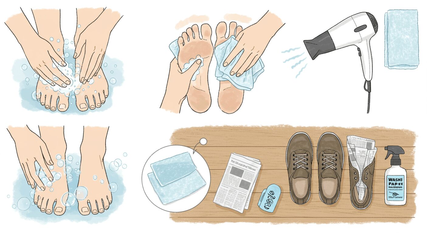 和紙の靴下と併用したい！総合的なフットケア習慣